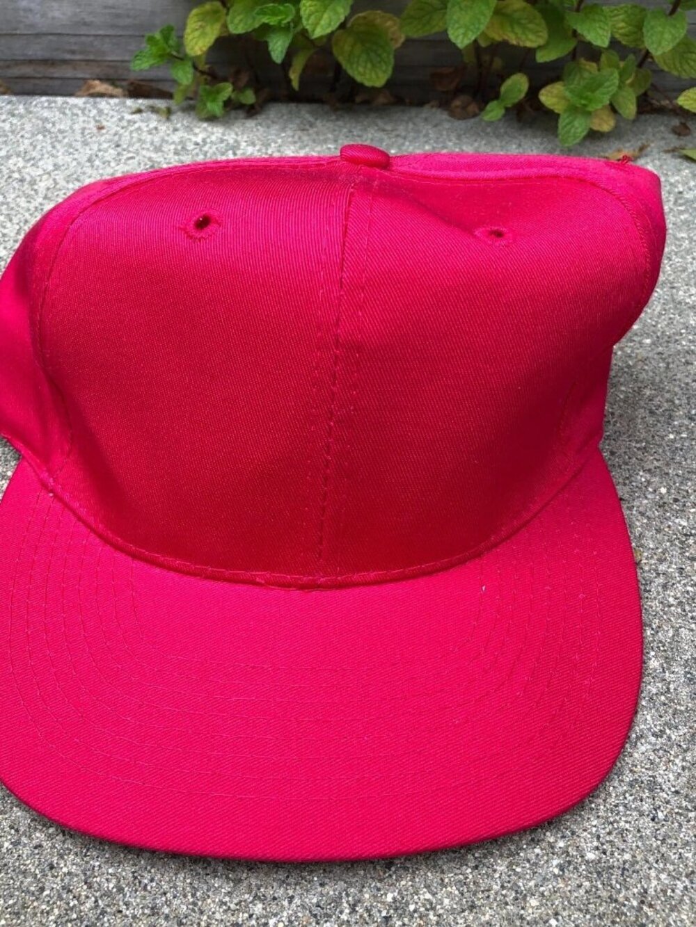 OTTO Blank Snapback Hat Men's Red Adjustable Cap Plain​